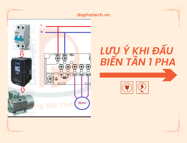 cách đấu biến tần 1 pha